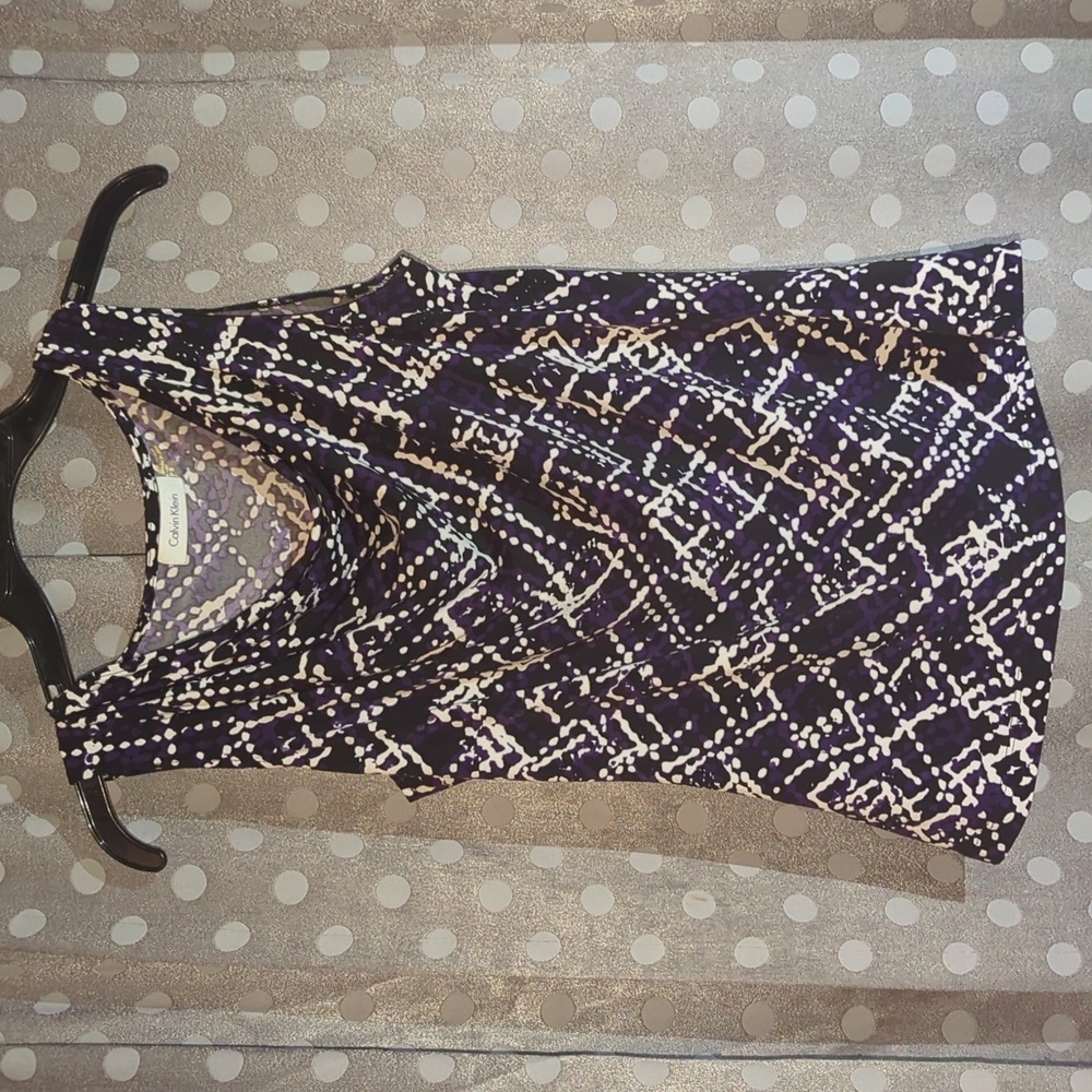CALVIN KLEIN Cowl Neck Tank Petite Small